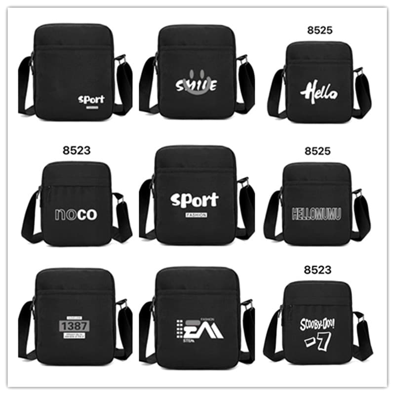 Oxford Fabric Crossbody Casual Shoulder Bag Minimalist Phone Bag Factory Wholesale In-Stock Men's Bag with Zipper