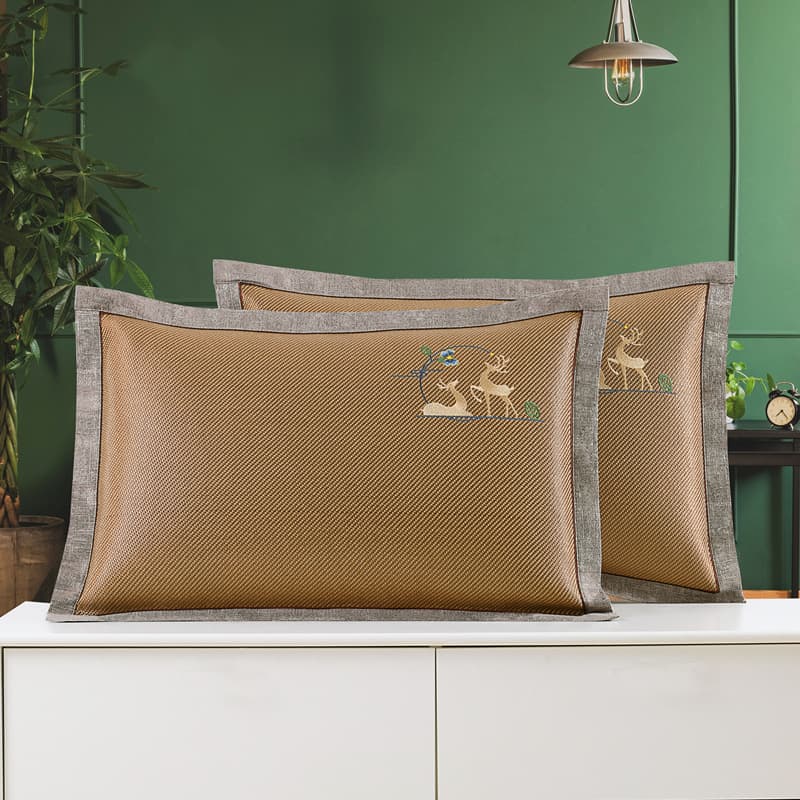 Summer cooling pillowcase, double-sided ice vine pillowcase, adult single summer mat pillowcase, washable, breathable and cool pillow core cover