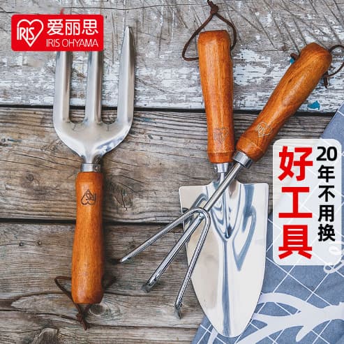 Iris Gardening Small Shovel Stainless Steel Planting Trowel Flower Pot Transplanting Beach Digging Tool Vegetable Growing Tool Set of 3