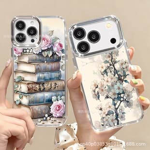 Flower Book Apple 17 Phone Case iPhone 15 Silicone 16 Compatible 14 Pro Max Full Coverage 123 XSM Protective Cover