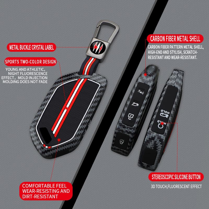 Kia EV9 Key Case Compatible with Carnival KA4 Morning K5 Carens Sorento MQ4 Key Shell Cover Cross-border