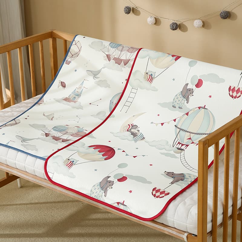 Baby cooling mat, Class A, breathable and sweat-absorbent ice silk baby single newborn stroller mat/children's car mat