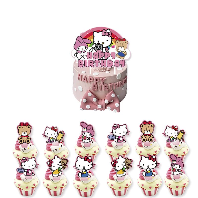 New Hot Princess Spider Sanrio Pokemon Football Farm Mermaid Cake Decoration Party Cups