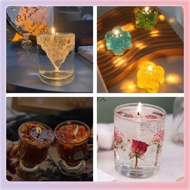 ✅Jelly wax diy candle making material transparent wax raw material hard crystal wax material boxed soy wax white peak