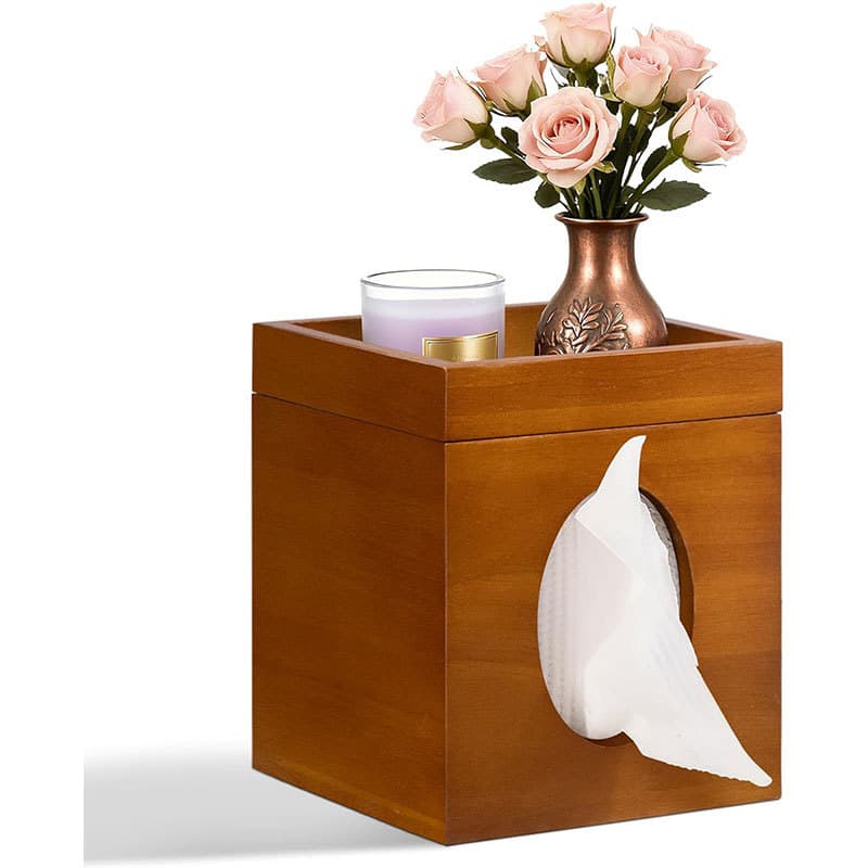 Cross-border solid wood tissue box multi-functional household tissue box napkin box wooden desktop decoration storage tissue box