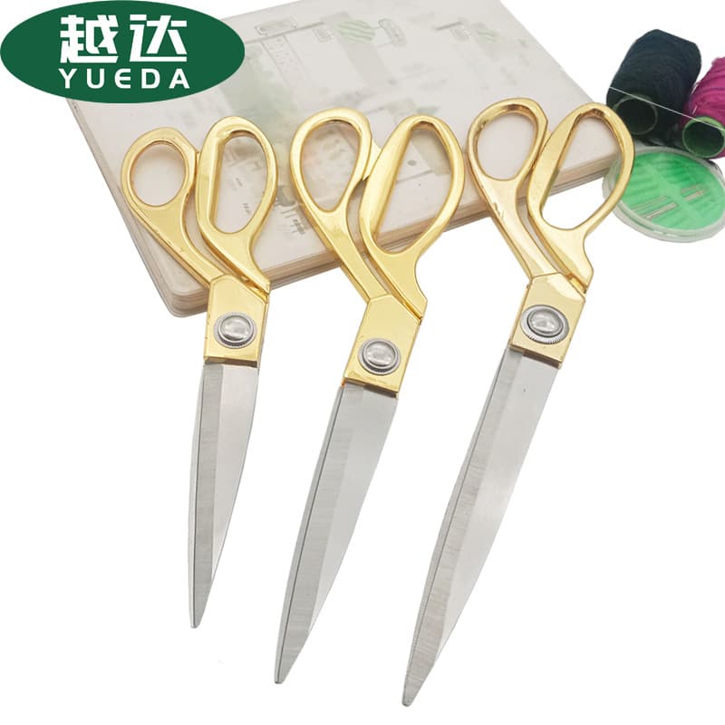Stainless steel gold-plated tailor's scissors alloy tailor's scissors sewing clothing scissors household scissors gold tailor's scissors
