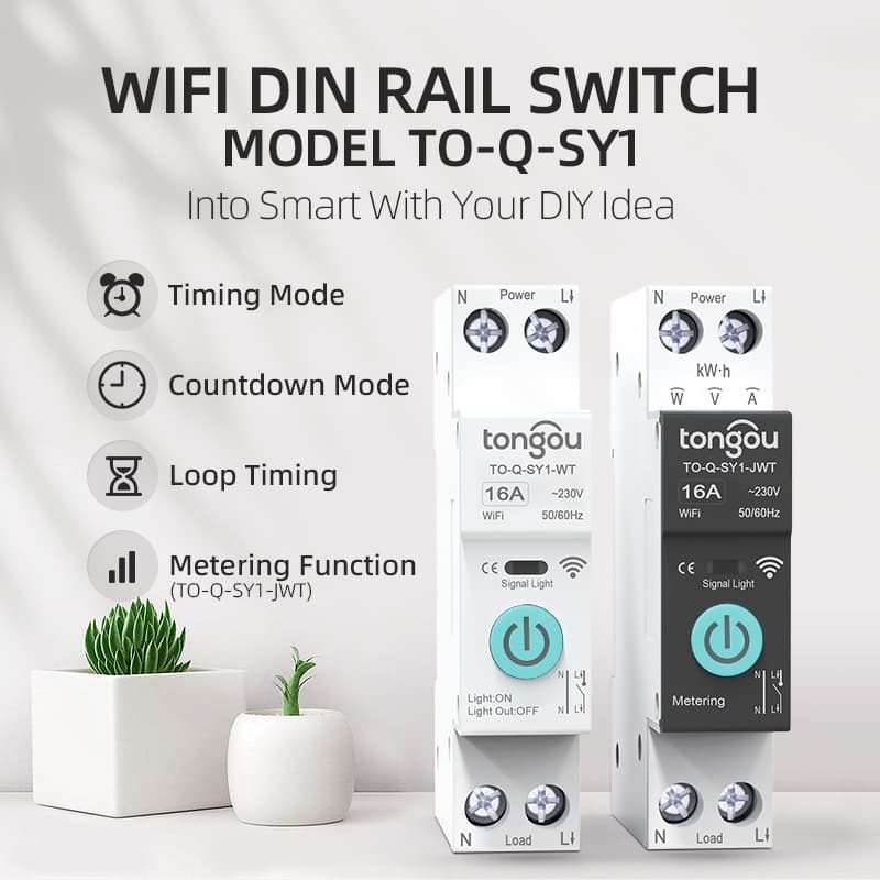 Tuya Smart Switch WiFi Circuit Breaker Remote Wireless Control Mobile Phone Control Smart Home