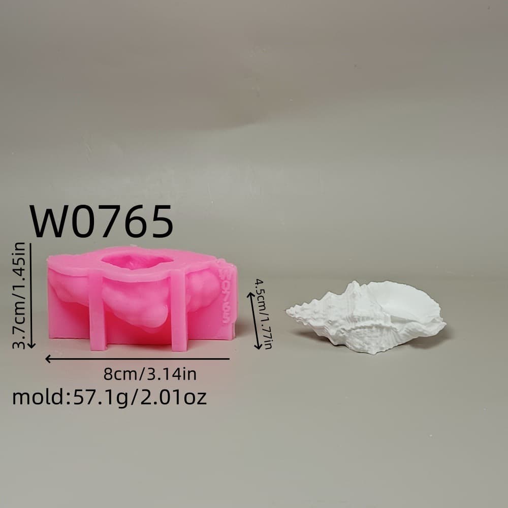 Conch Ornament Candle Gypsum DIY Gypsum Ornament Candle Holder Silicone Mold W0765