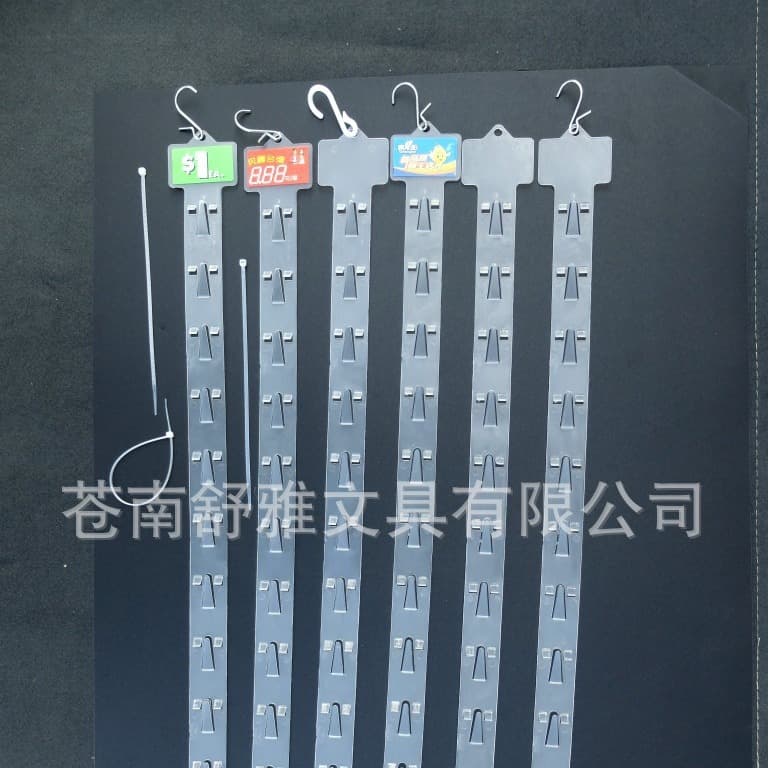 Supermarket Hanging Strips 12 Hooks Injection Molded Plastic Food Transparent Hooks Food PP Hanging Strips