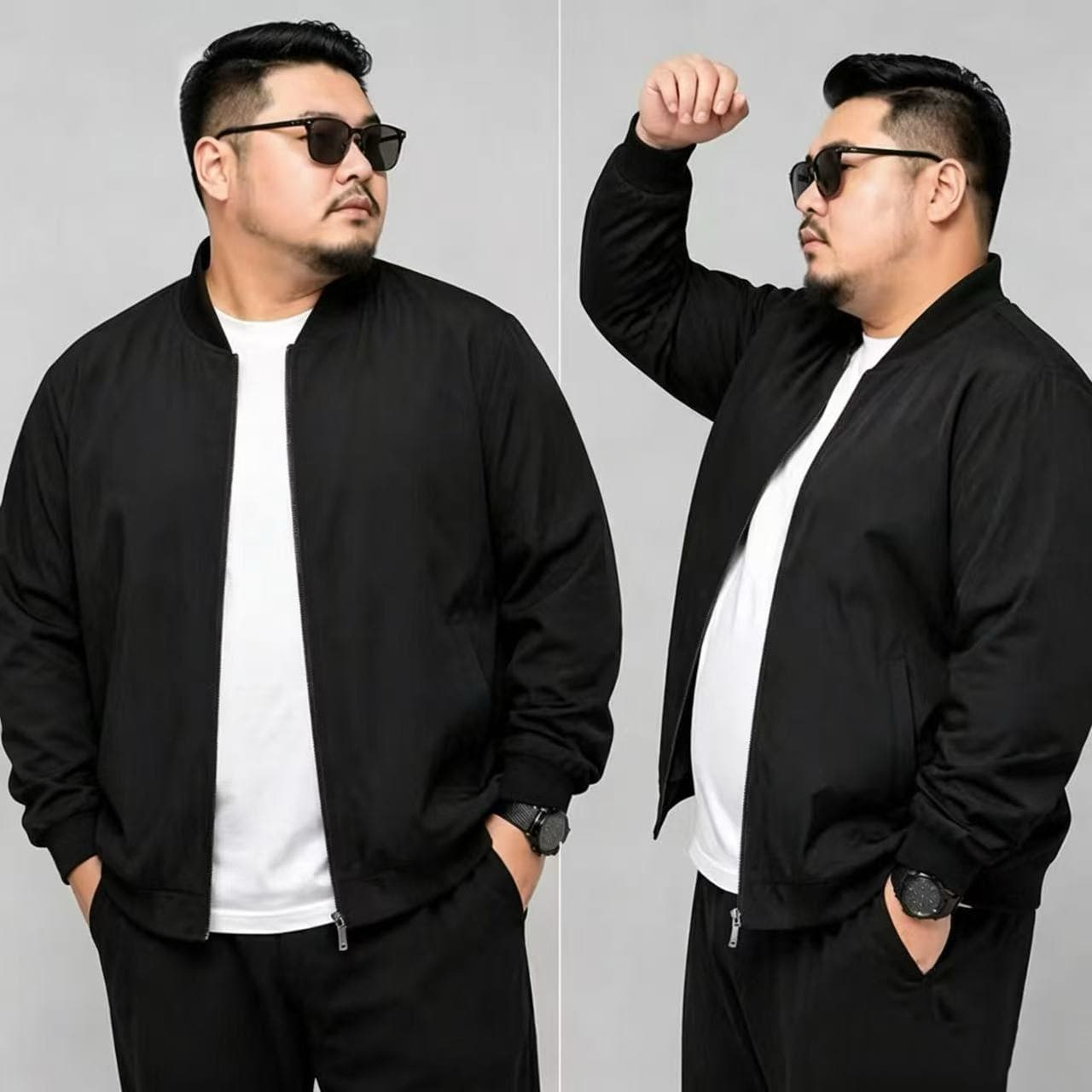 Larger and fatter foreign trade jacket baseball uniform 2026 new large size jacket casual clothes cross-border loose fat guy outfit