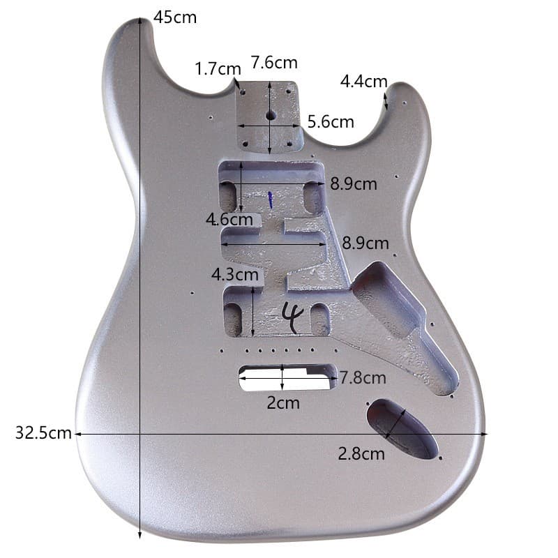ST Silver Gloss Electric Guitar Body Guitar Modification DIY Instrument Accessories