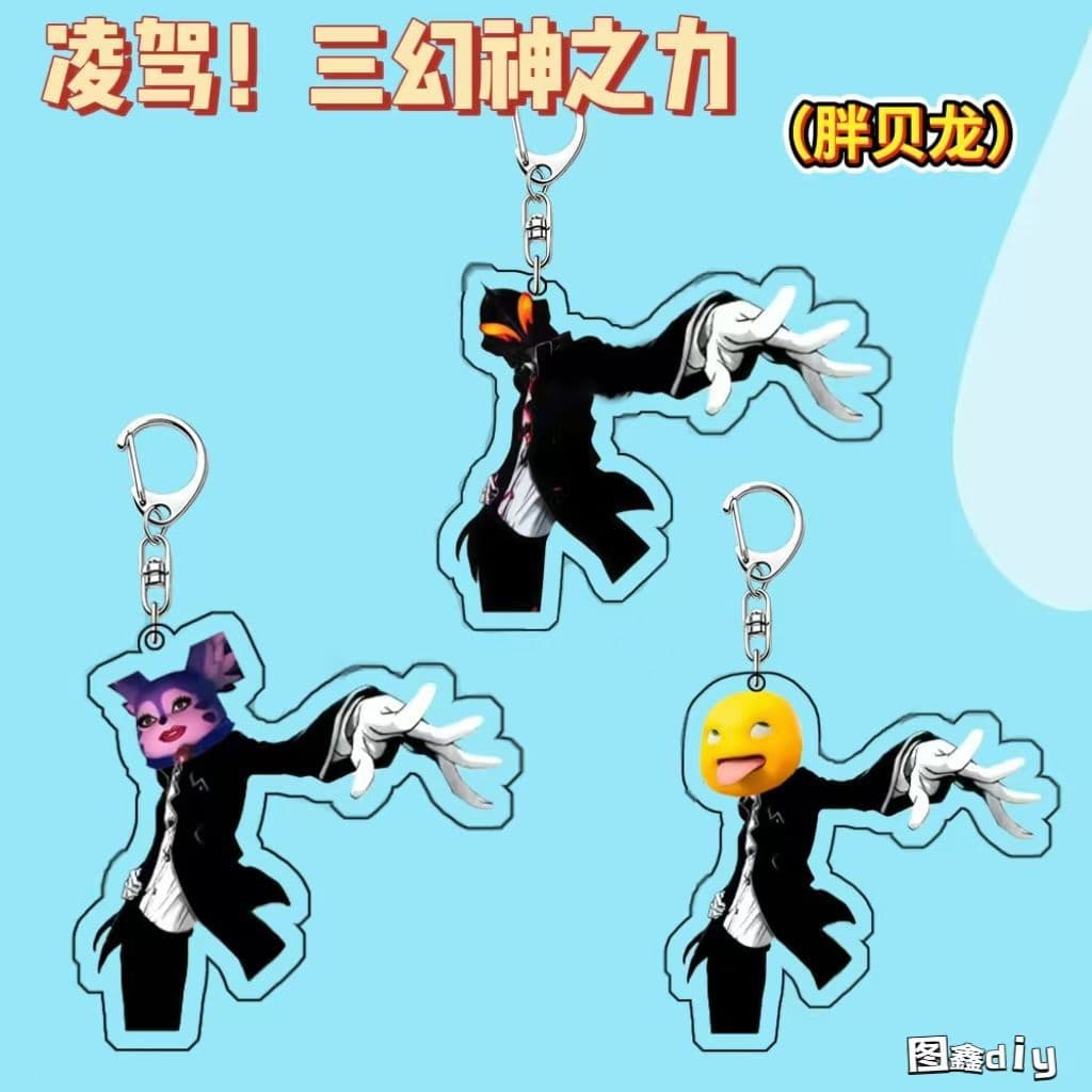 New TikTok Code Geass Lelouch Keychain, Namiya, Fat Cat, Beliah Expression Backpack Pendant, Gift for Friends