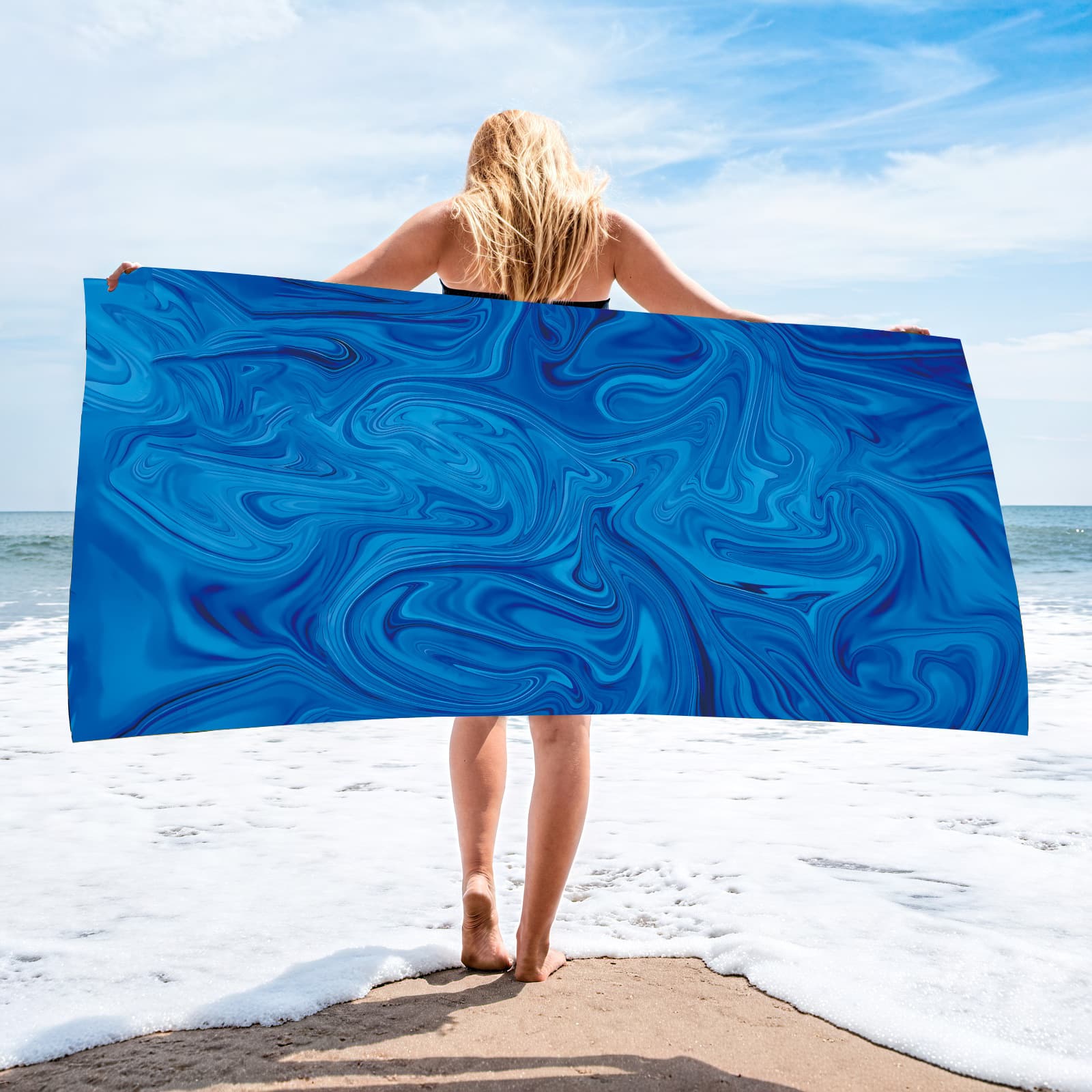 BSCI Certified Microfiber Beach Towel Factory Source Cross-Border Custom Printed Absorbent Beach Towel