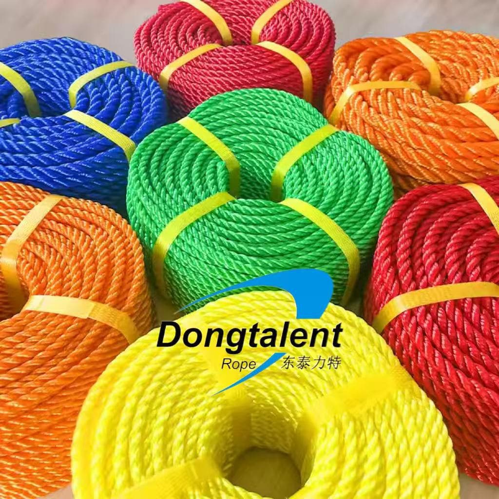 Custom new material colored PE rope, greenhouse film pressing rope, oyster and kelp farming bundling, wear-resistant plastic tying rope.