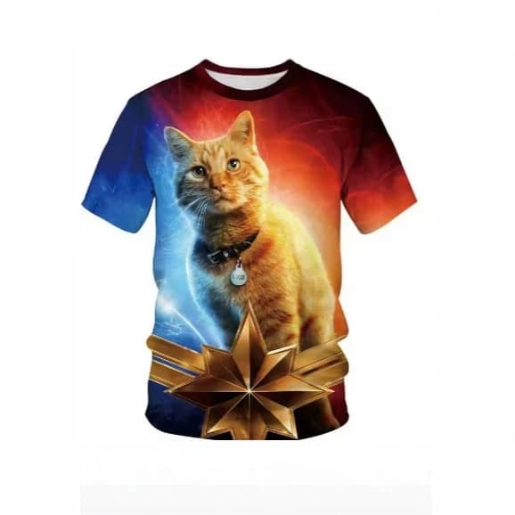Summer men's round neck T-shirt, casual short-sleeved loose pullover fashion top, trendy street wear for men