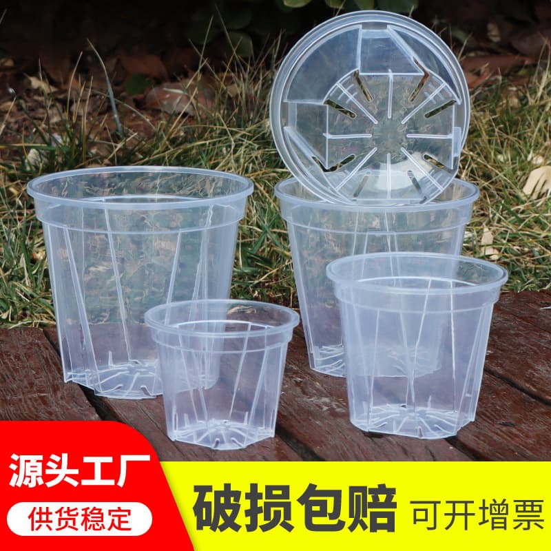 Wholesale Plastic Plant Pots, High-Transparency Green Mountain Pots, Air-Pruning Root Control Pots, Amaryllis Pots, Oncidium Orchid Pots, Phalaenopsis Orchid Pots