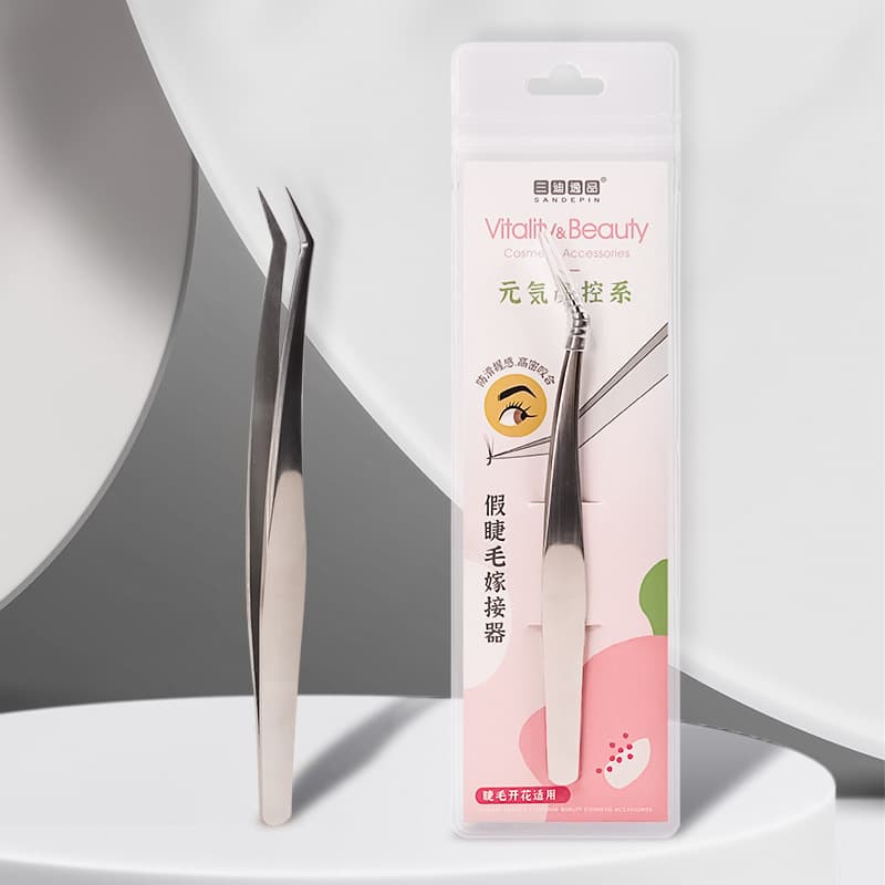 Eyelash Extension Tool 1999, Eyelash Extension Clamp Tightly Closed, Lash Artist One-Clip Blooming Lazy Eyelash Tweezers