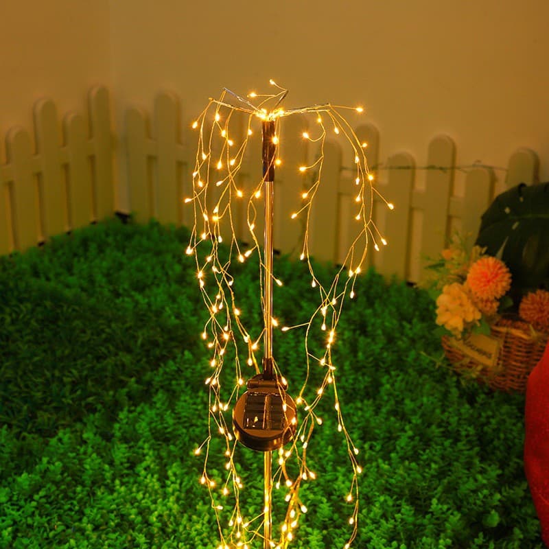 Garden decorative lawn lamp led solar firecracker lamp outdoor courtyard light string sensor light solar panel