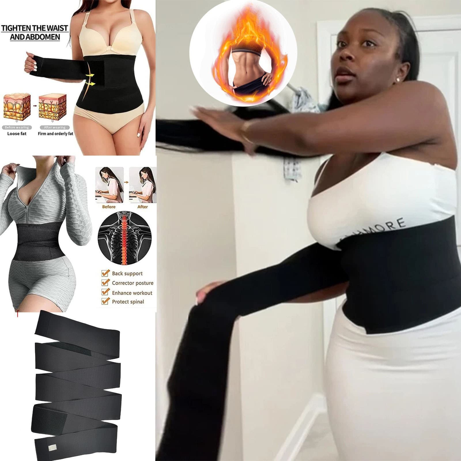 Thickened Abdomen Shaping Belt European And American Style Elastic Waistband for Ladies Body Shaping Wrap-around Belt