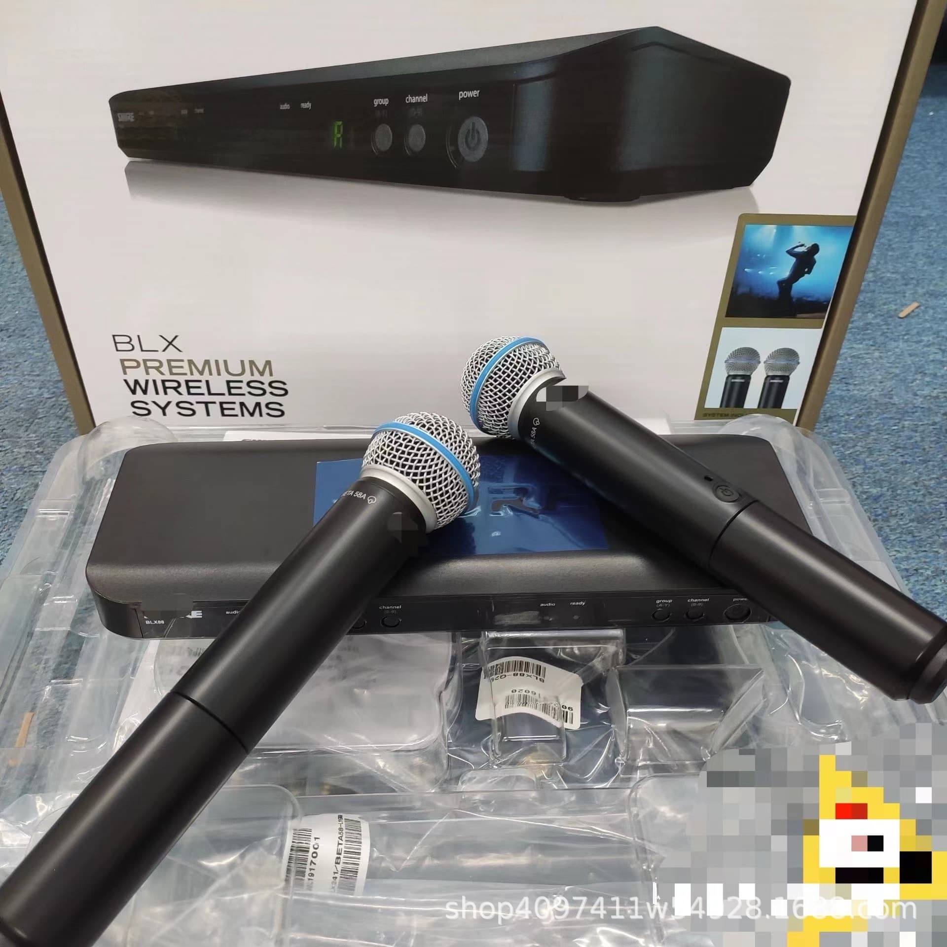 BLX288/BETA58A SM58 Wireless Microphone Dual-Channel Dynamic Mic Enping Stage Microphone