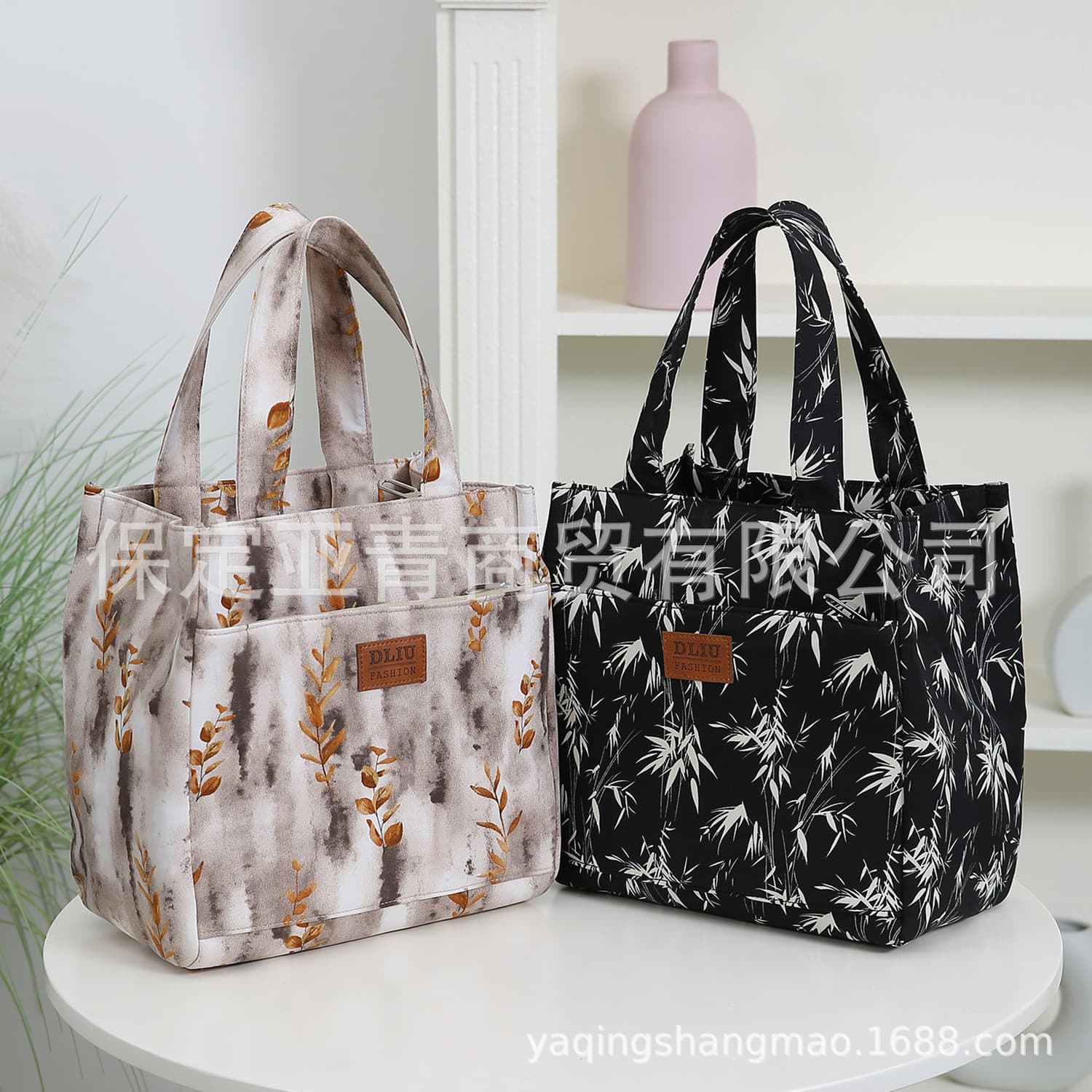 New Handbag Chinese Ethnic Style Versatile Simple Small Tote Large Capacity Storage Bag Women Lunch Bag