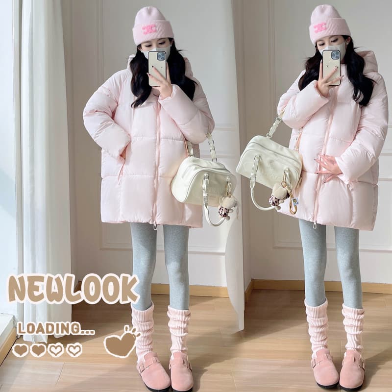 Real Shot 2025 Internet-Famous Puff Cotton Coat Winter Warm Thickened Loose Jacket Maternity Cotton Coat