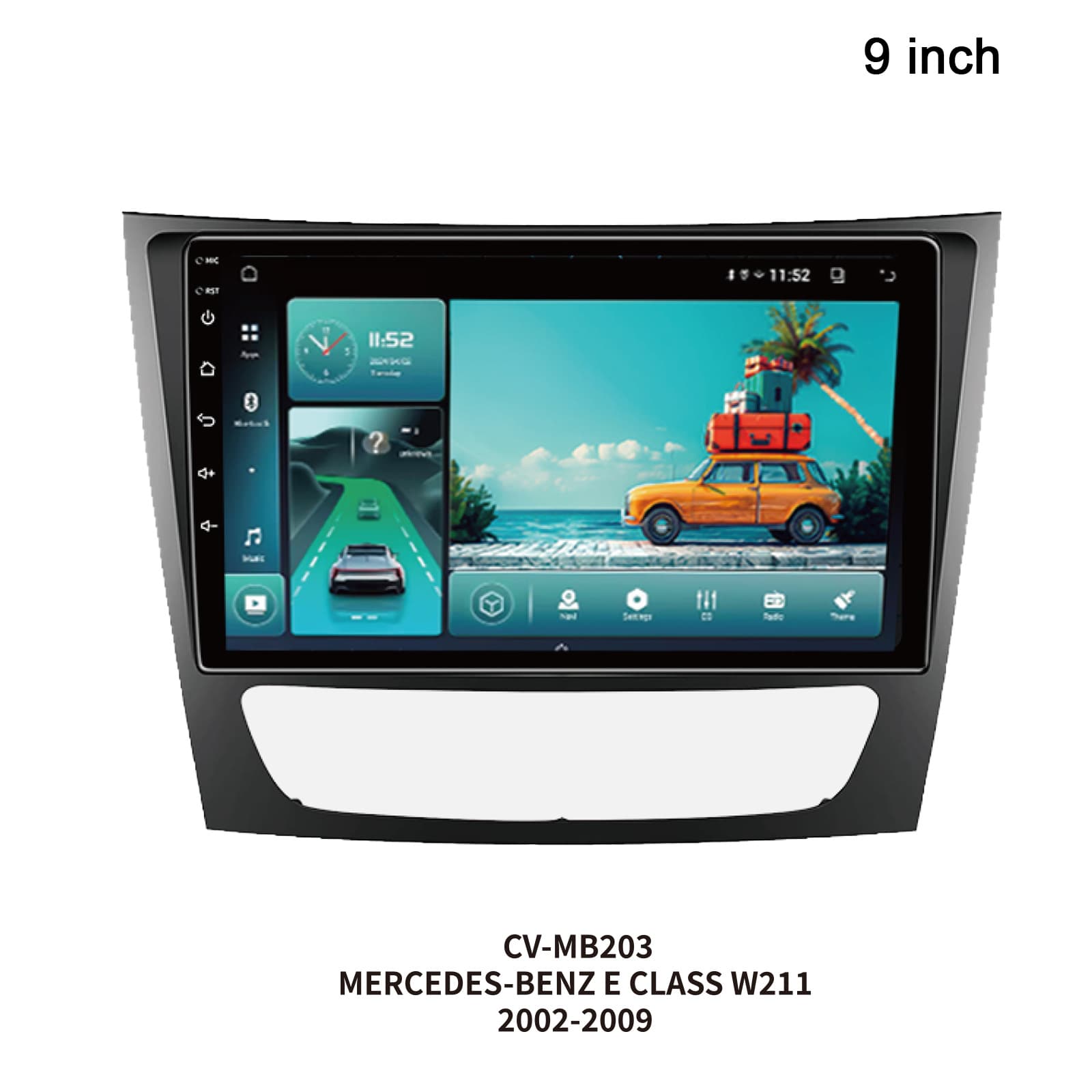 8-inch Large Screen for Mercedes-Benz E-Class W211 Android Car Stereo Navigation Head Unit Car Audio Video Player