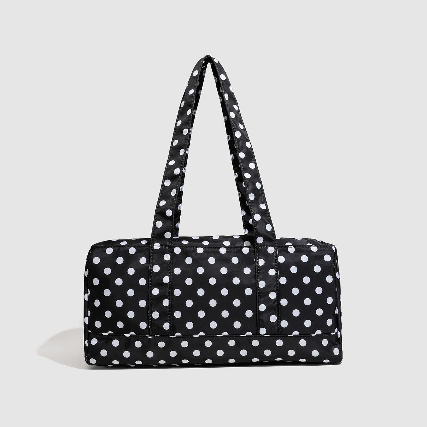 Official Genuine Niche Design Korean Style Black and White Polka Dot Large Capacity Shoulder Bag Casual Travel Handbag for Women