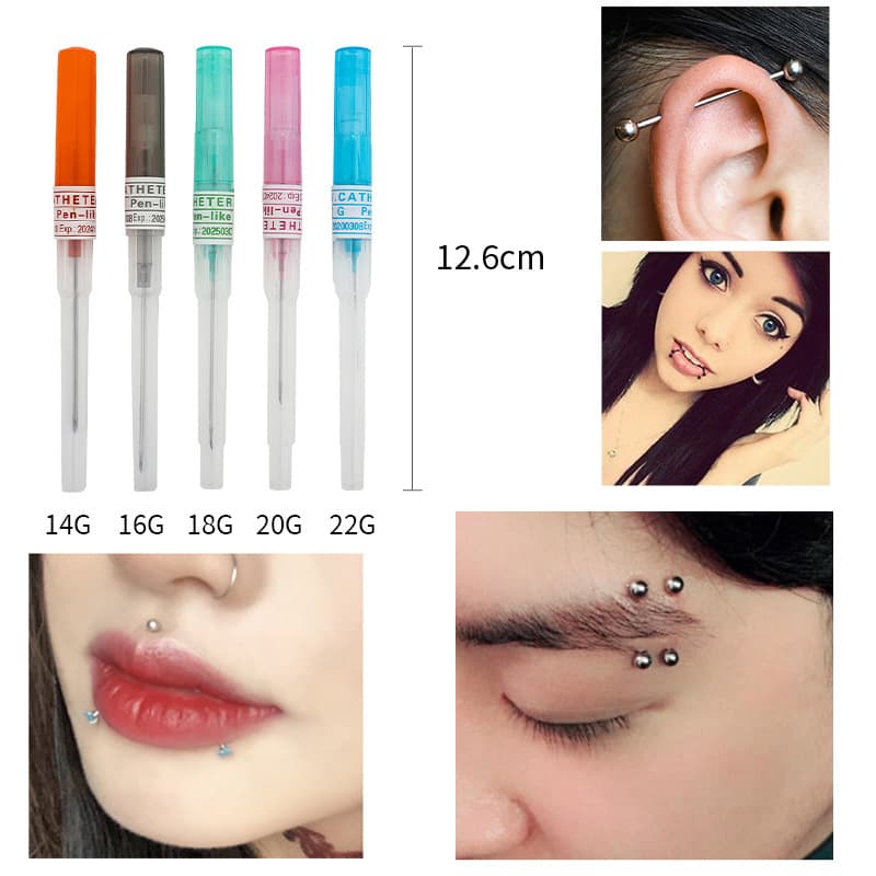 Liqi Disposable Puncture Needle Catheter Puncture Needle 50/Box Piercing Jewelry Auxiliary Tool Cross-Border
