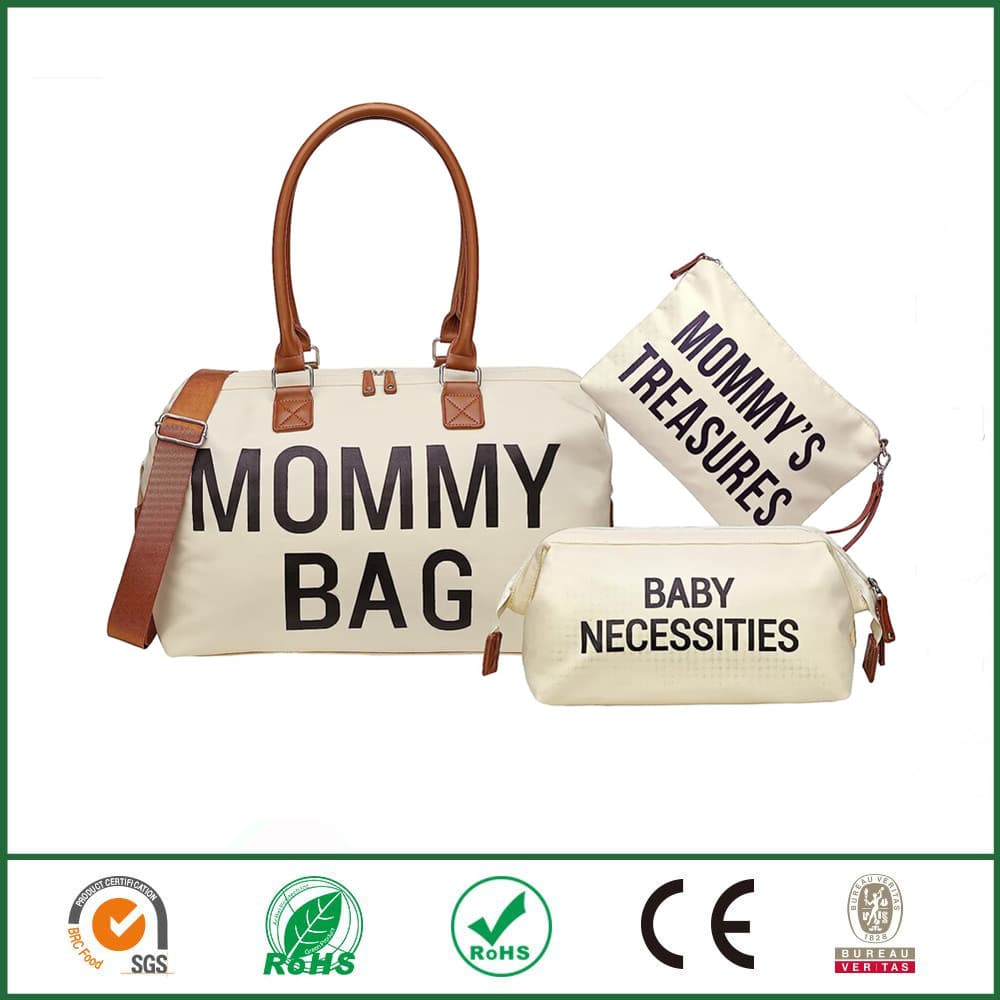 Portable Travel Three-piece Set Maternity Bag Large Capacity Baby Diaper Bag Handheld Thermal Insulated Bottle For Mom Baby