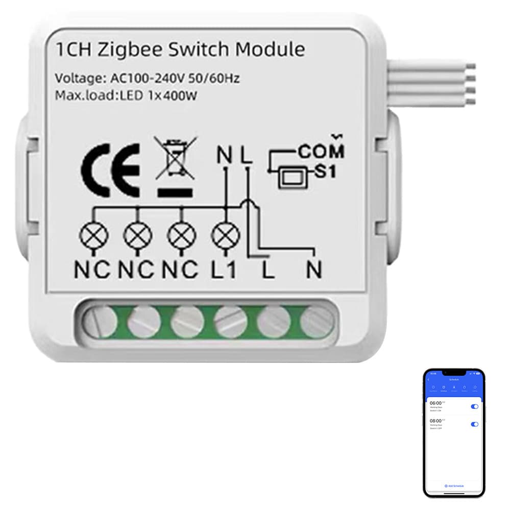 Tuya ZigBee Switch 1/2/3/4 Gang Multi-Channel Smart Switch Module Voice Control 3.0 ZigBee