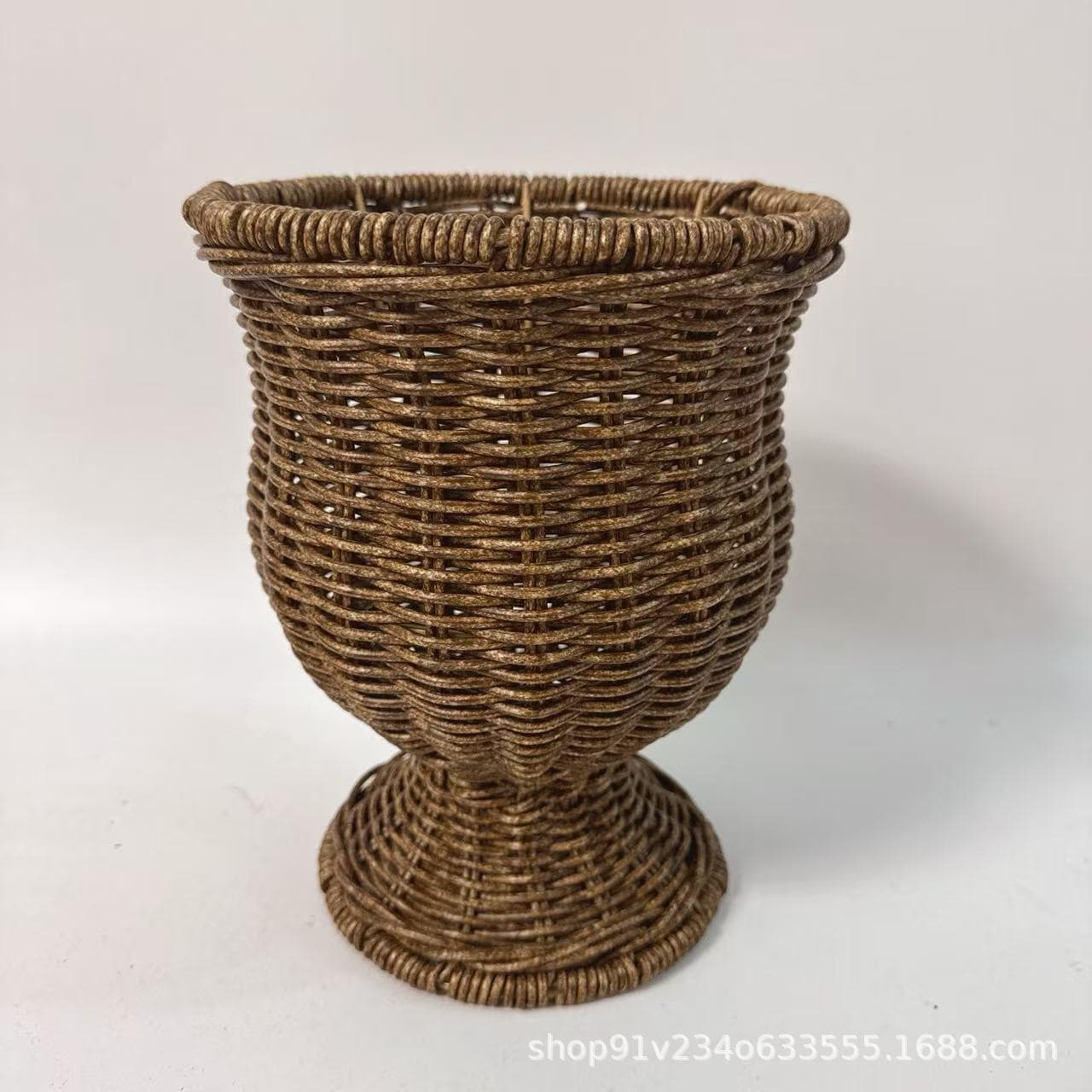 Plastic Rattan Vase, Hand-Woven, Living Room Flower Vase, Cabinet Dried Flower Ornament, Photo Decoration Prop, Hydroponic Vessel