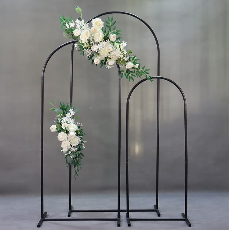 Wedding arch decoration iron flower stand for ceremony backdrop, entrance ornament, and aisle decor