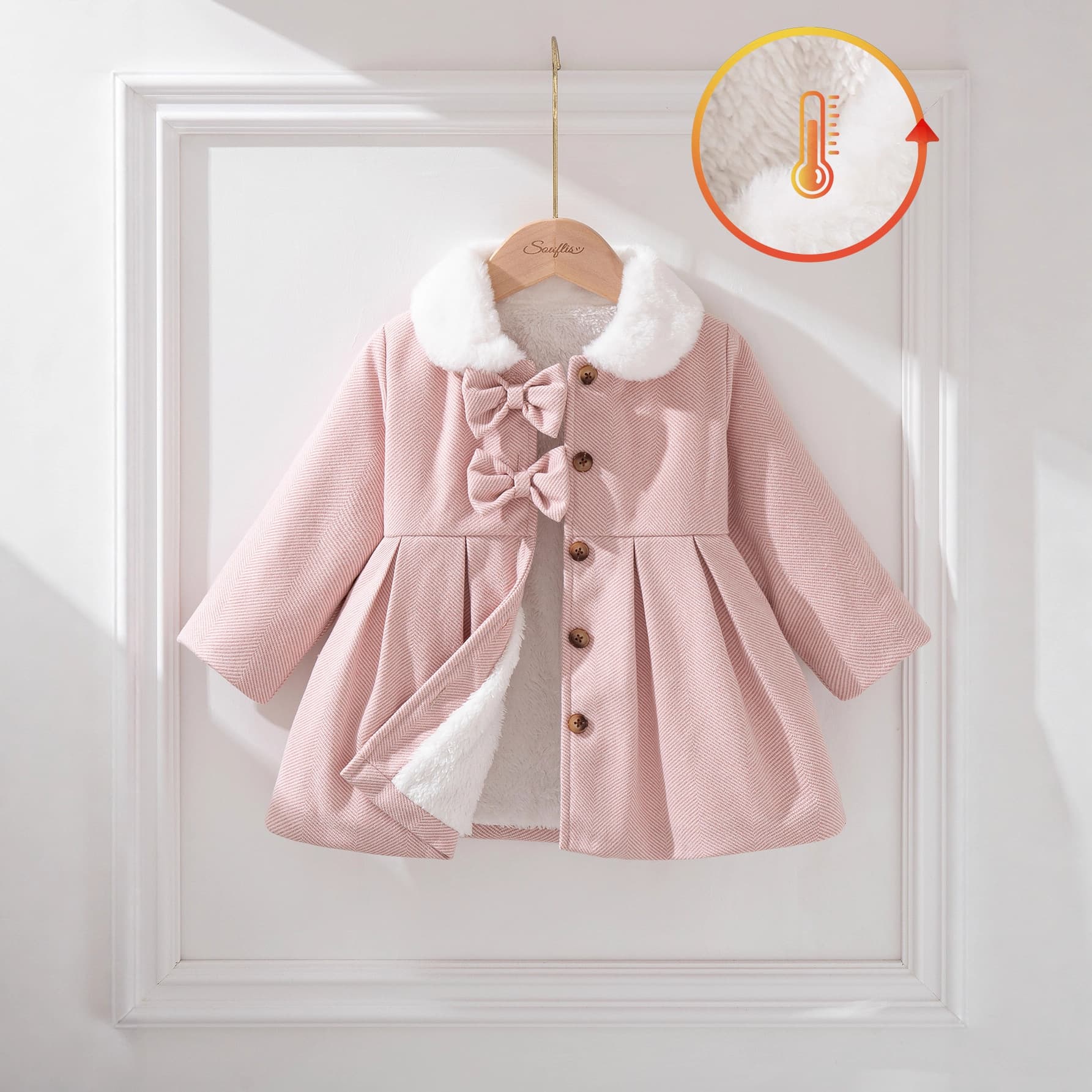 Sweet and Cute Outing Banquet Cold-Weather Elegant Fashion Wool Coat