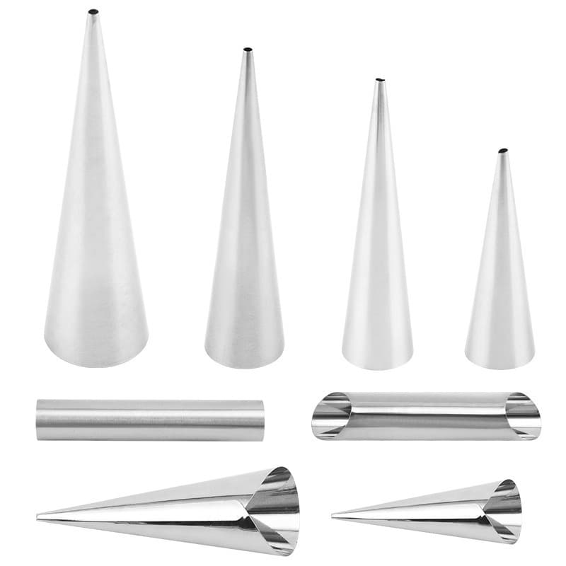Manufacturer Wholesale Stainless Steel Danish Pipe Plain Tip Screw Pipe Non-stick Croissant Spiral Bread Mold