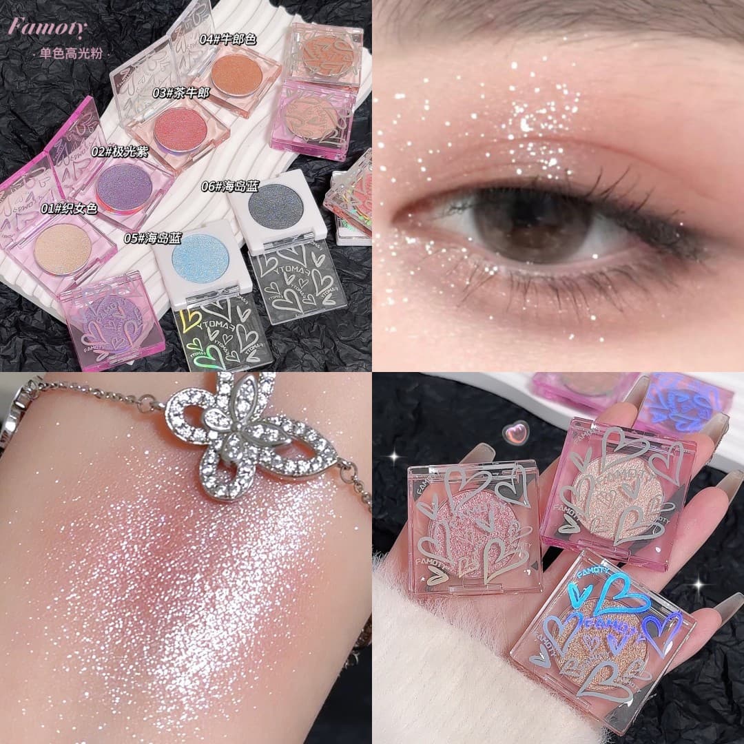 New Single-Color Alt to Urban Decay Space Cowboy Galaxy Diamond Glitter Eyeshadow Shimmer Ultra Sparkle Pearl Polarized Can Be Used as Highlighter