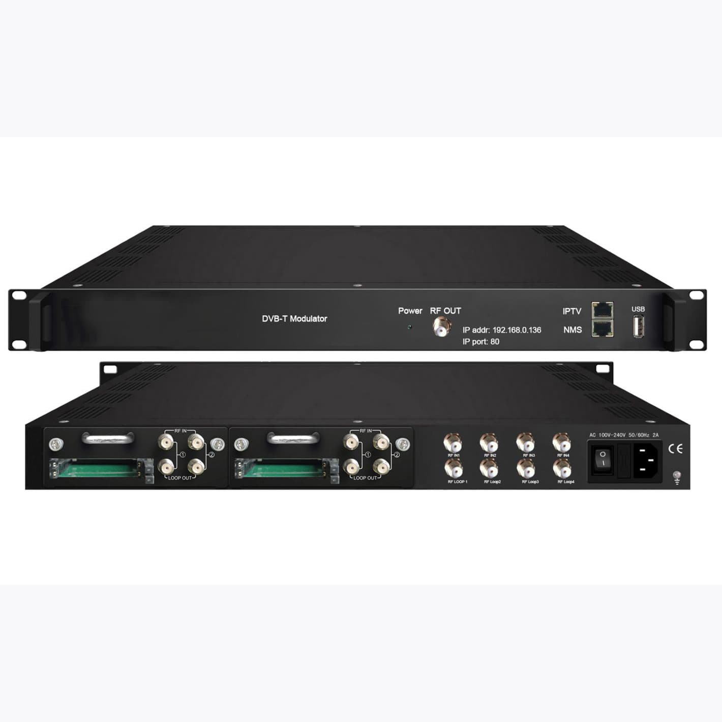 4 8 12 DVB-S2 T2 ATSC ISDB to RF Modulator ISDB Modulator