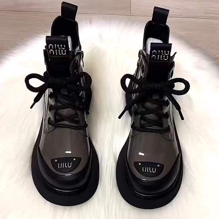 British Martin Boots for Women 2025 New Thick-Soled Autumn and Winter Height-Increasing Boots Fashionable Short Boots Versatile Single Boots for Spring and Autumn