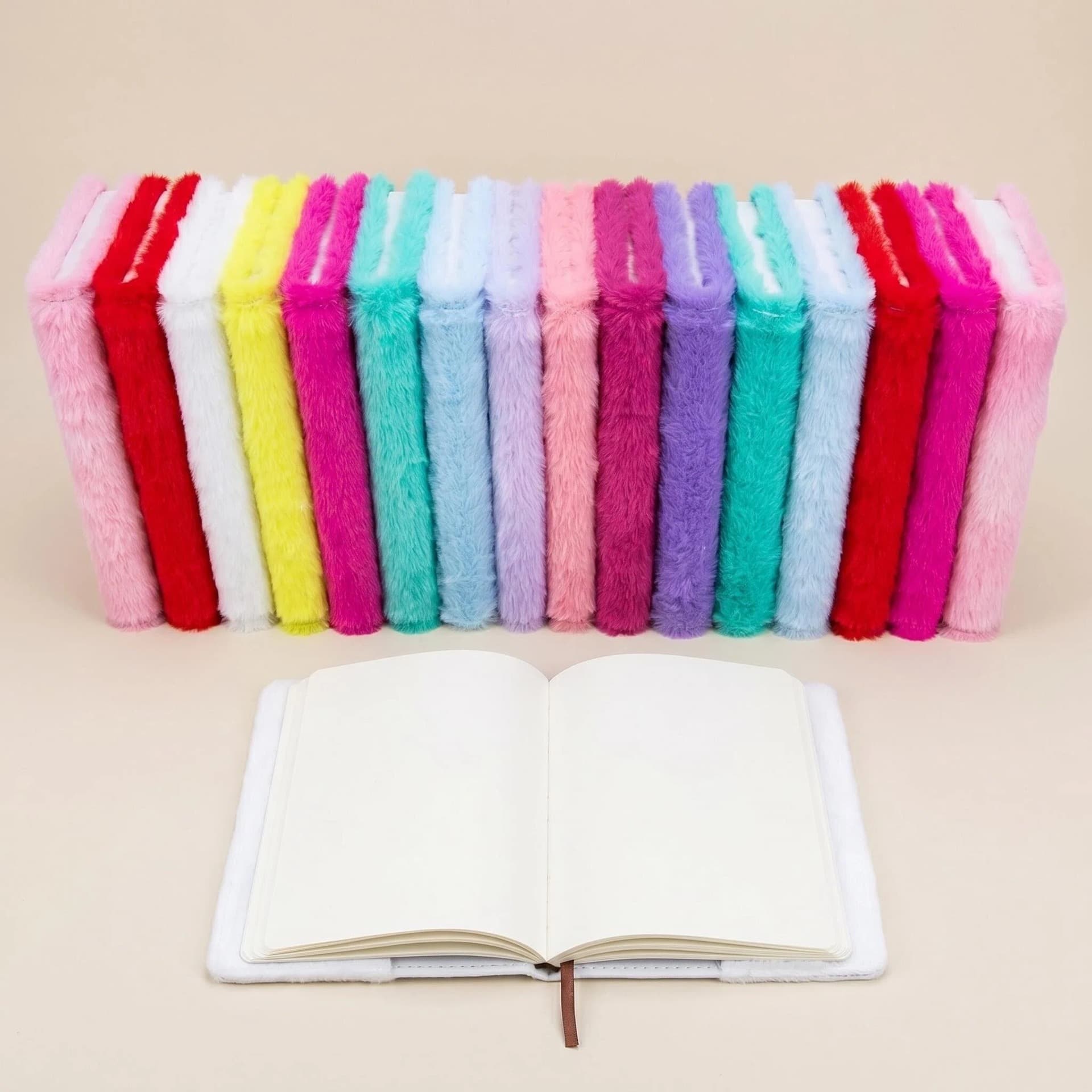 New Detachable Plush Insert Notebook Cover, High-Aesthetic Fresh Style Plush Loose-Leaf Journal