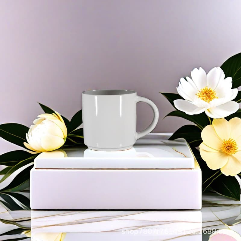 Liling Ceramic Mug with Custom Logo and Text, Household Ceramic Cup, Coffee Mug