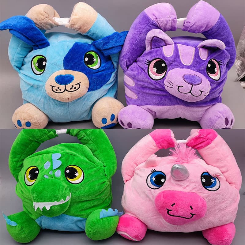 Kids Lunch Box Pets Children's Lunch Box Bento Box Insulated Plush Unicorn Picnic Bag