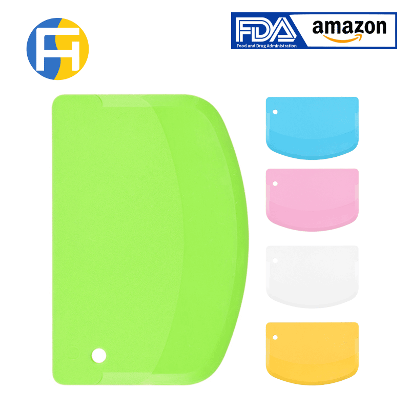 In Stock Plastic Dough Scraper, Pastry Cutter, Flour Dough Knife, Butter Scraper, Baking Tool
