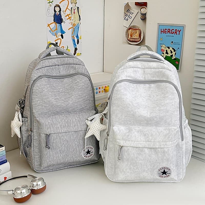 New college style backpack for female students, middle school and high school large capacity, lightweight, simple Korean style ins style backpack