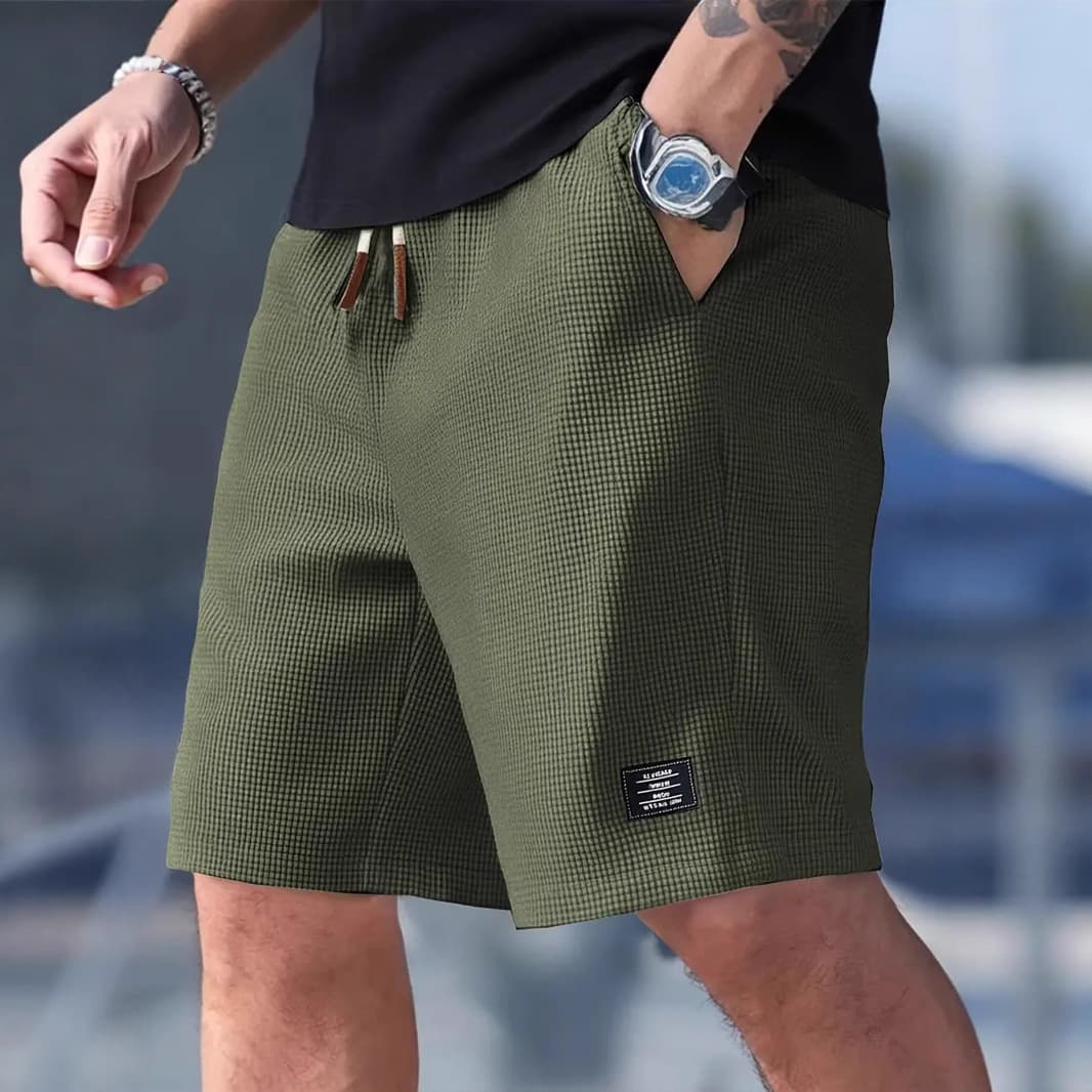 Cross-border European and American Men's Casual Sports Shorts Summer Versatile Big Size Loose Five-point Pants Pineapple Grid Shorts