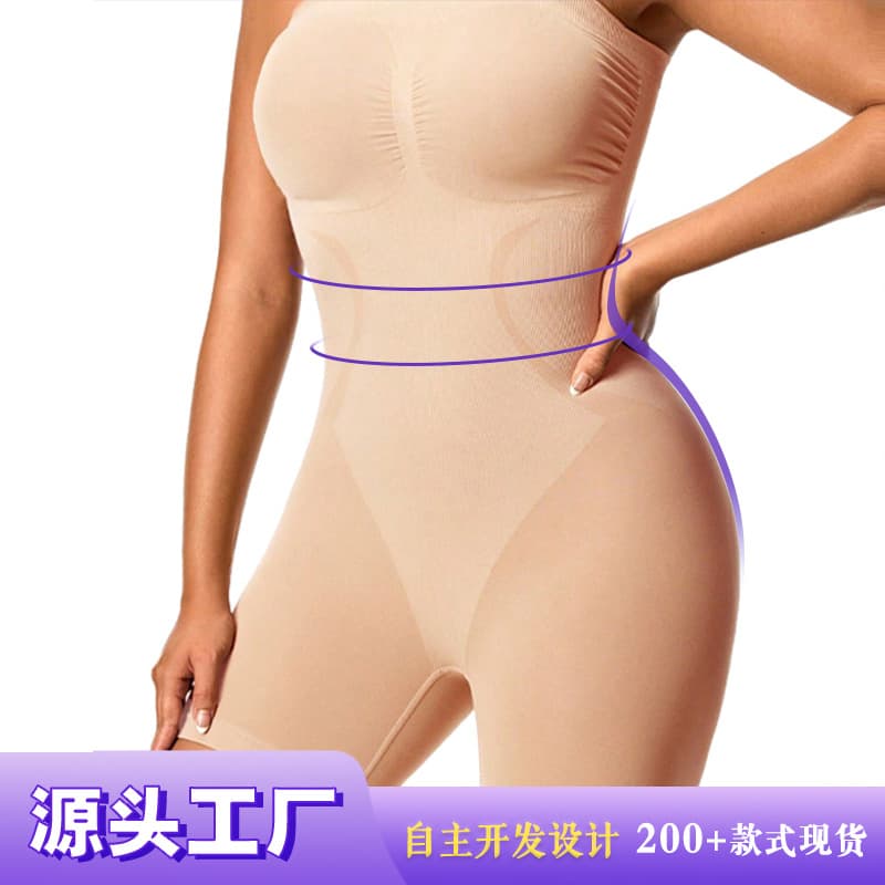 [Quality] Cross-border Waist Trainer Bodysuit for Women, One-Shoulder Sexy Wrap Bust Waist Shaper Butt Lifter Body Shaper