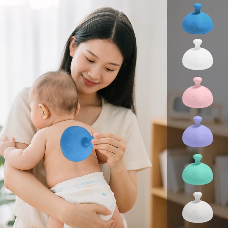 Baby Phlegm Cup, Baby Burping Anti-Spit Silicone Drum Press Infant Burper, Maternal and Baby Product Phlegm Remover