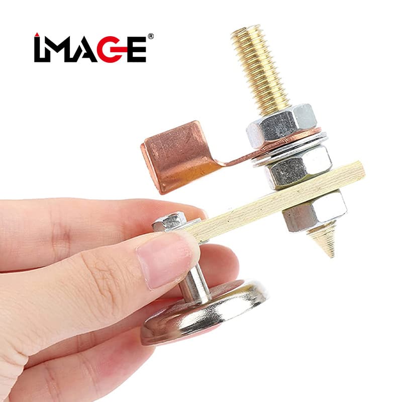 Ground Clamp Tool Dual Strong Magnet Grounding Tool Sheet Metal Repair Machine Ground Clamp Body Repair Machine Ground Cable Clamp Grounding Device