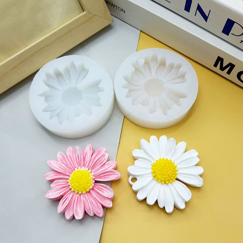 Daisy Silicone Mold for Chocolate, Fondant Cake Decoration, Baking Tool, Flower Mold for Resin, Plaster, Wax Sheets