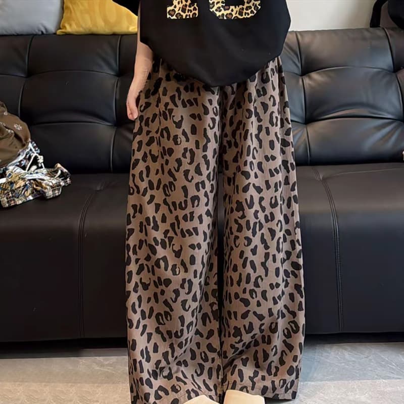 Home Cotton Silk Sleep Pants Nine-Tenths Length Plus Size Loose Casual Plaid Pants 04 Sleep Home Sleep