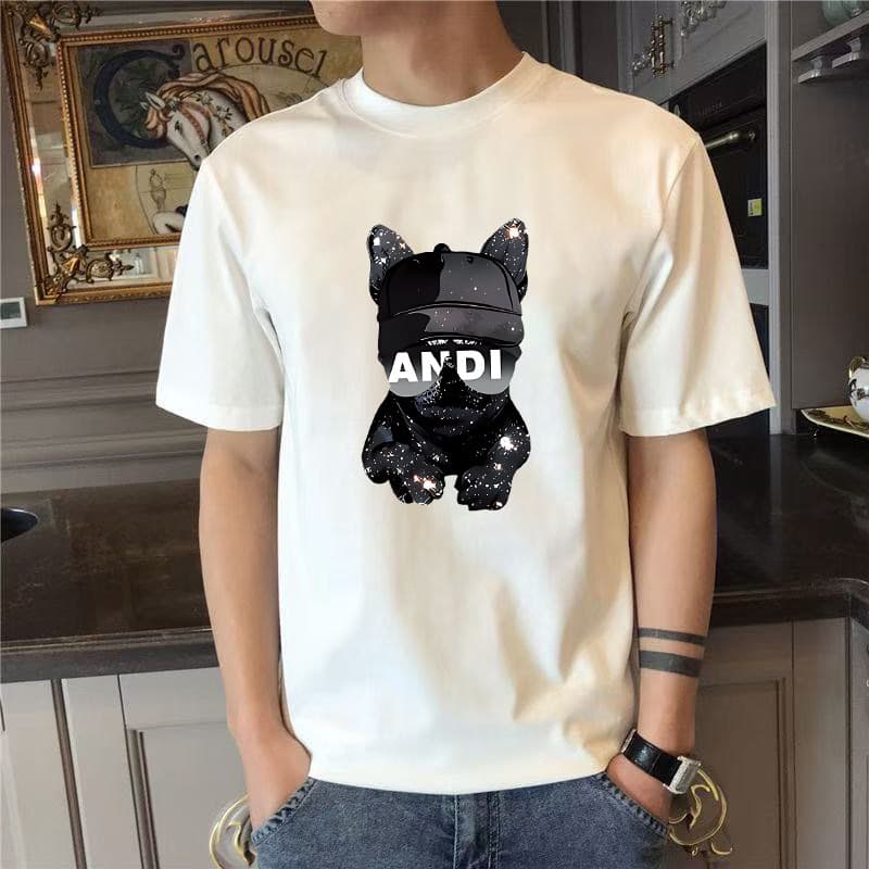 Manufacturer Wholesale Summer Round Neck Short Sleeve T-Shirt Men's New Summer Trendy Brand Printed Loose and Versatile T-Shirt Tops